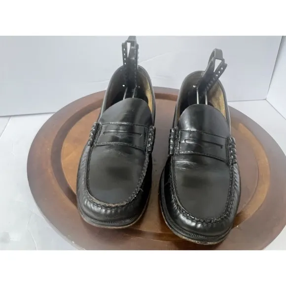 Florsheim Berkley Moc Toe Penny Loafer 17058-01 Black Leather Mens 10 D India