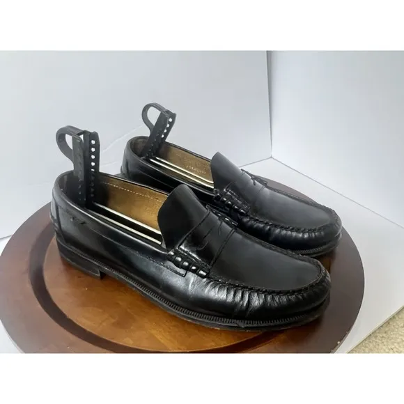 Florsheim Berkley Moc Toe Penny Loafer 17058-01 Black Leather Mens 10 D India