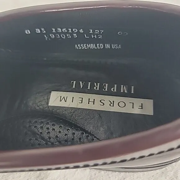Florsheim Jefferson Penny Loafers Men's Size 8 3B Cordovan Leather #93053