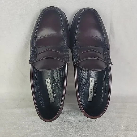 Florsheim Jefferson Penny Loafers Men's Size 8 3B Cordovan Leather #93053