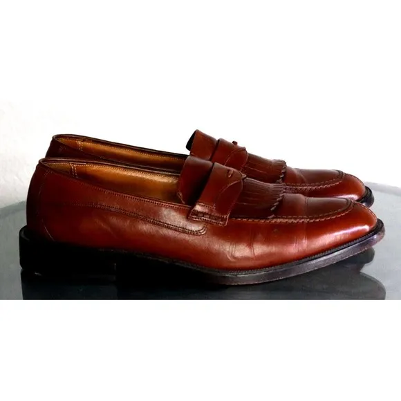 Florsheim Men's Kiltie Loafers Dress Shoes Size 9.5 D Leather Brown