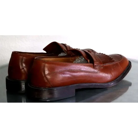 Florsheim Men's Kiltie Loafers Dress Shoes Size 9.5 D Leather Brown