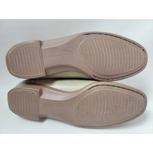 Florsheim Mens Riva Beige Leather Moc Toe Loafers 17088 Sz 12 3E