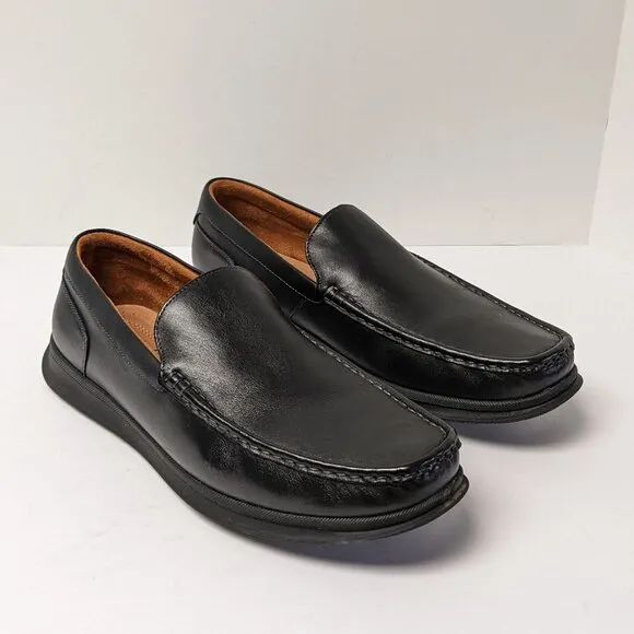 Florsheim Montigo Venetian Loafers, Black Leather, Men's 11 M