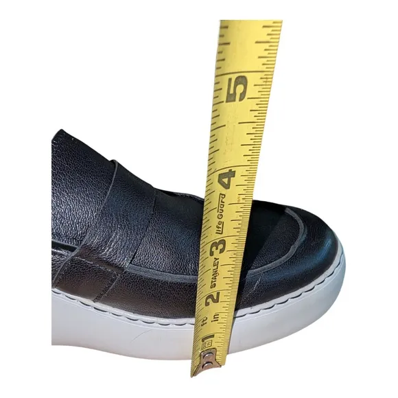 Fly London Duli620fly Womens Black Platform Loafers EU 39 US 8.5 EUC