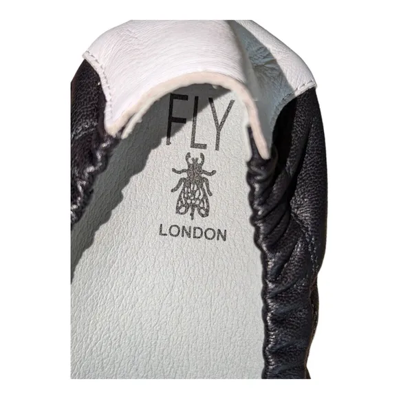 Fly London Duli620fly Womens Black Platform Loafers EU 39 US 8.5 EUC