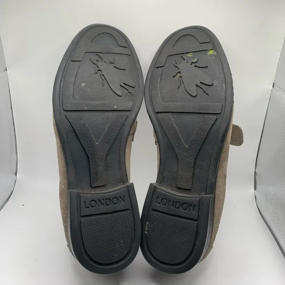 Fly London Mens Gray Suede Slip‎ On Loafers EU 42 US 9 Shoes