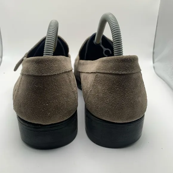 Fly London Mens Gray Suede Slip‎ On Loafers EU 42 US 9 Shoes
