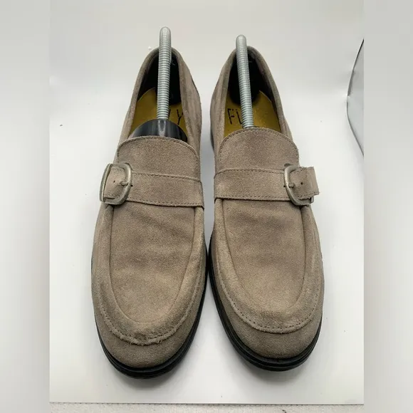 Fly London Mens Gray Suede Slip‎ On Loafers EU 42 US 9 Shoes