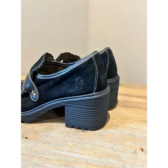Fly London Wend Pump Suede Loafers