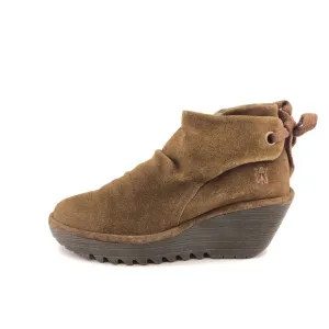 Fly London Yebi Leather Wedge Booties EUR 39