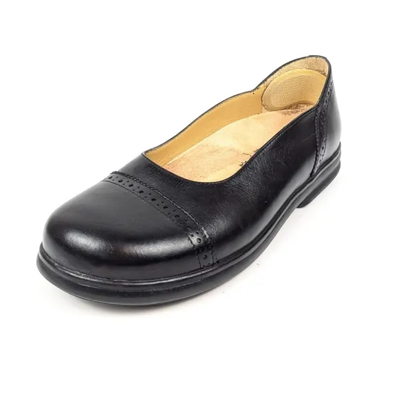 Footprints by Birkenstock Black Leather Round Toe Loafers Size 41