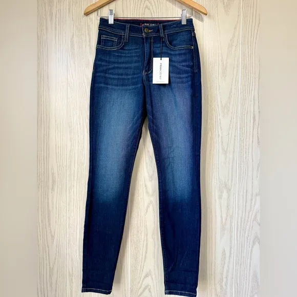 Fran Denim Nicole High Rise Skinny Dark Wash Size 27 NWT