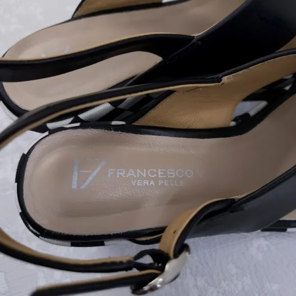 Francesco V. Slingback Platform Wedge Sandals ~ Vera Pelle
