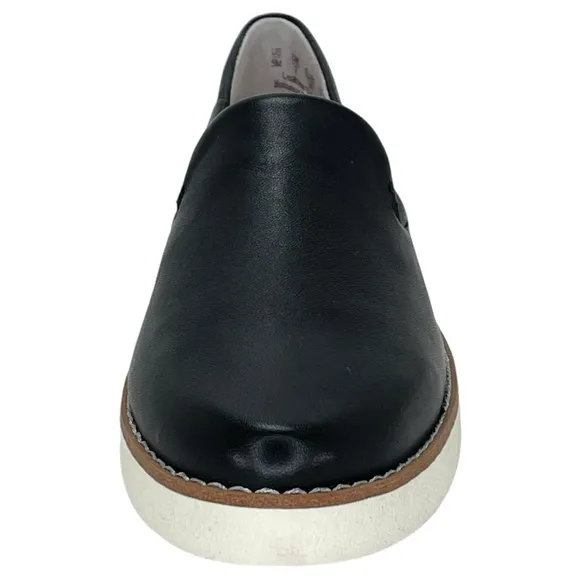 Franco Sarto Iconic Black Leather Womens Loafers Size 5M
