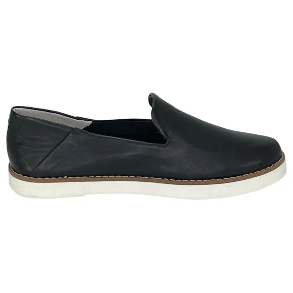 Franco Sarto Iconic Black Leather Womens Loafers Size 5M