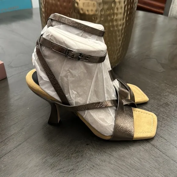 Franco Sarto Reily Ankle Strap Leather Dress Sandals