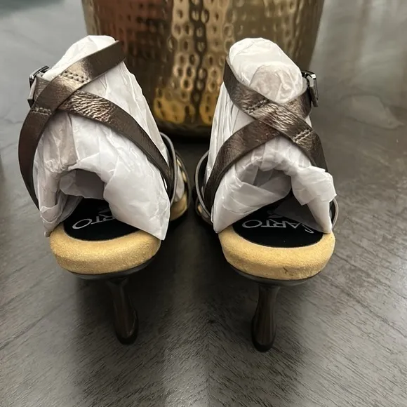 Franco Sarto Reily Ankle Strap Leather Dress Sandals
