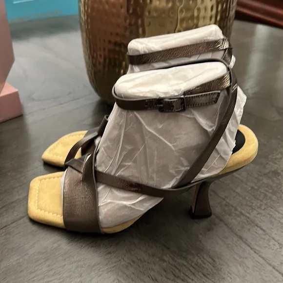Franco Sarto Reily Ankle Strap Leather Dress Sandals