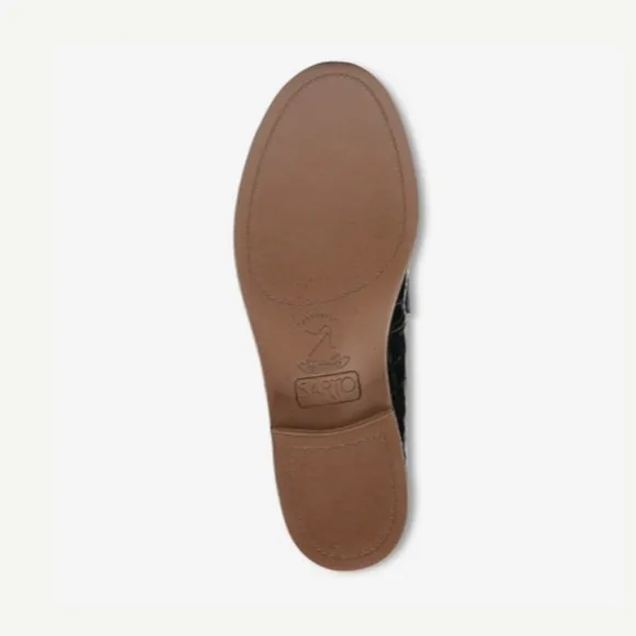 Franco Sarto Riley Loafer In Black Croc Print Leather