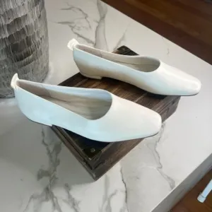 Franco Sarto Vana Ballet Flats in White Leather