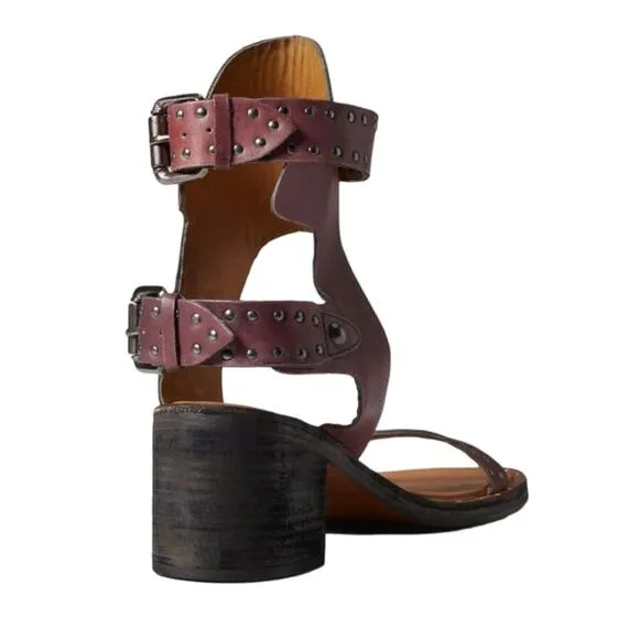 Free people Happiness Heeled Sandals size 39 missing top strap see photos