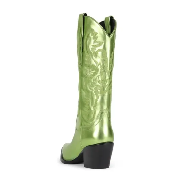 FREE PEOPLE Jeffrey Campbell  Dagget Metallic Western Boots Size 6