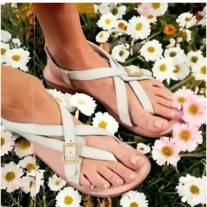 Free People La Risa Flat White Sandals size 41