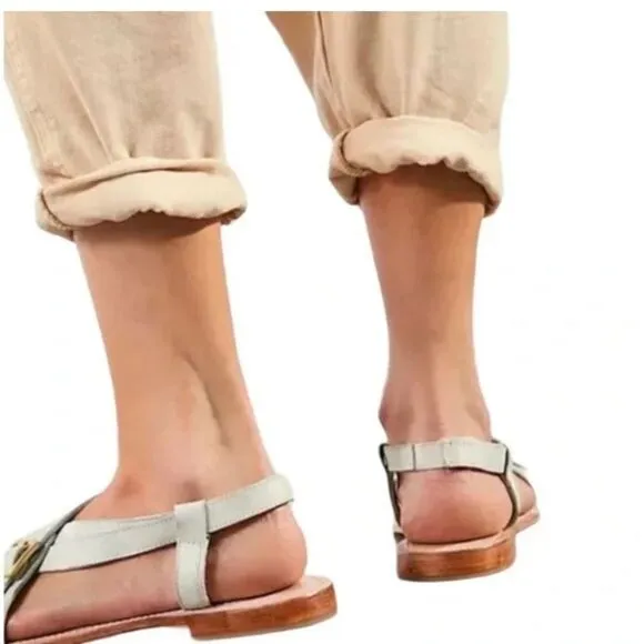 Free People La Risa Flat White Sandals size 41