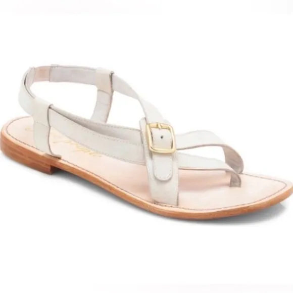 Free People La Risa Flat White Sandals size 41