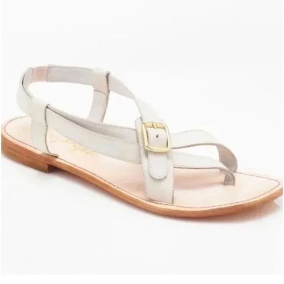 Free People La Risa Flat White Sandals size 41