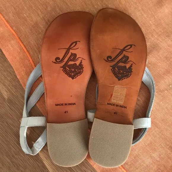Free People La Risa Flat White Sandals size 41