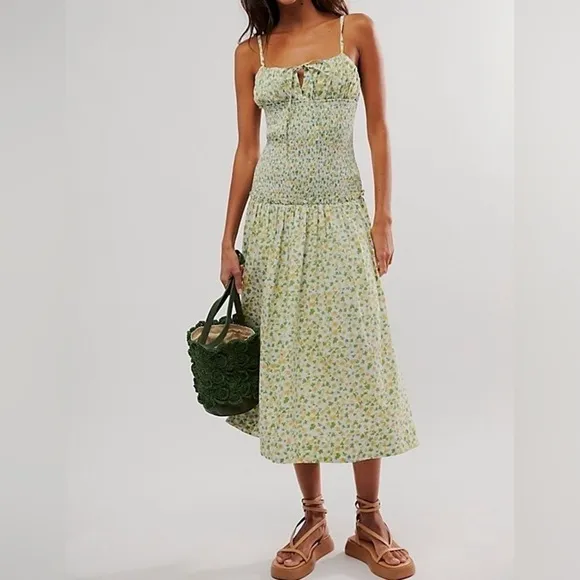 Free People Lavender Daze Dress (Green Combo)