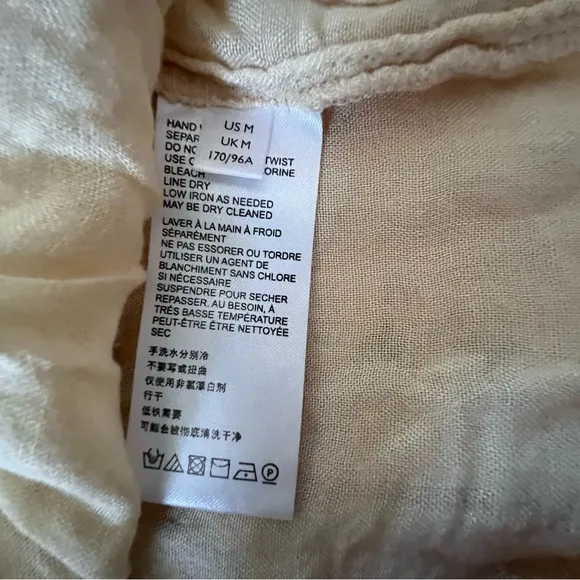 Free People Like New Pull On Tiered Skirt Size Med, Brown Tone Floral on Cream