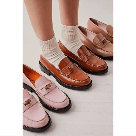 Free People Liv Loafer in Perfect Pink