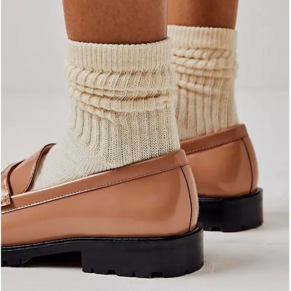Free People Liv Loafers / Camel NWOB Size 38/8