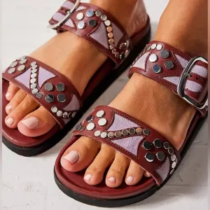 Free People Revelry Studded Sandals Size 8.5