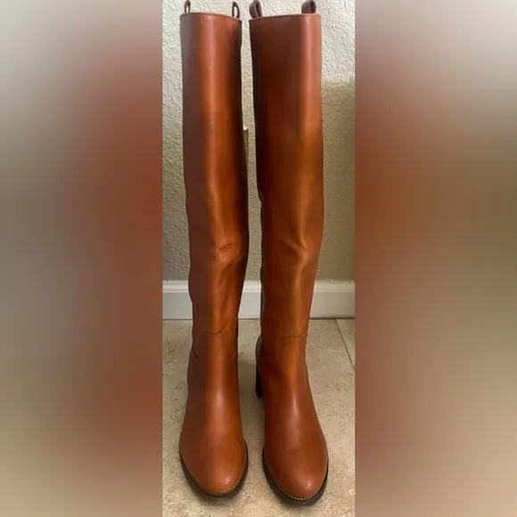 Free people Tabby Knee High Pull On Leather Boots US 12 New