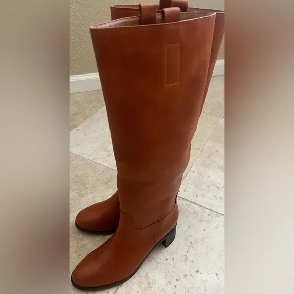 Free people Tabby Knee High Pull On Leather Boots US 12 New