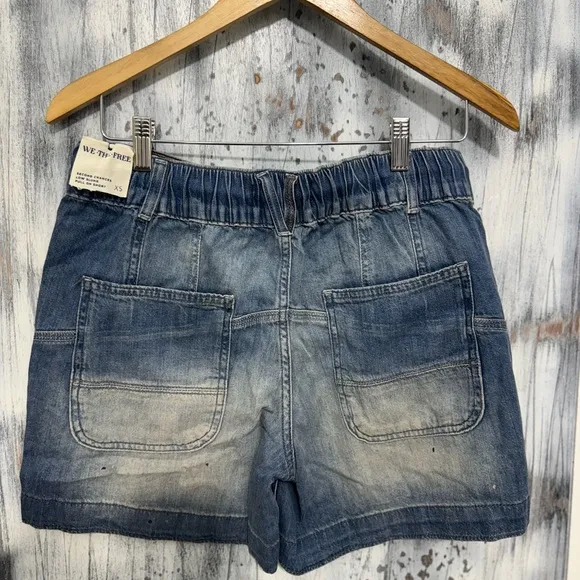 Free People We The Free Second Chances Low Slung Pull-On Shorts ~ Size XS