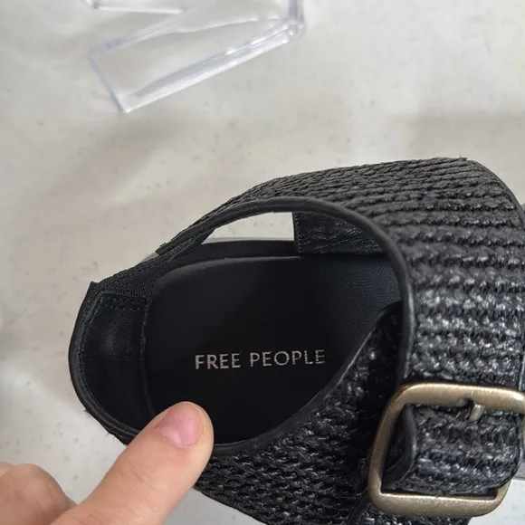 Free People Women's Mandi Weave Sandal Black Sz 9.5