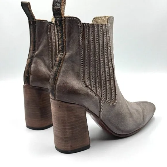 Freebird By Steven Janelle Distressed Leather Ankle Boots