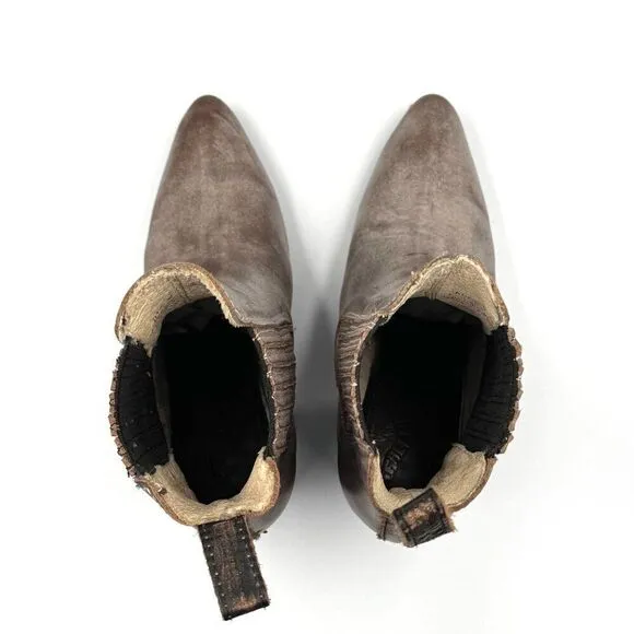 Freebird By Steven Janelle Distressed Leather Ankle Boots