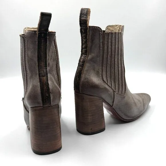 Freebird By Steven Janelle Distressed Leather Ankle Boots