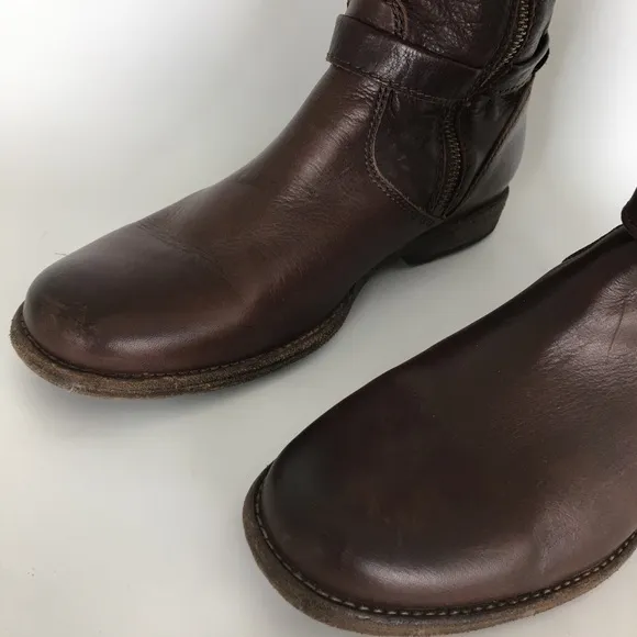 Frye 76844 Phillip Riding Knee High Boots Brown Leather Pull On Women's Size 9.5