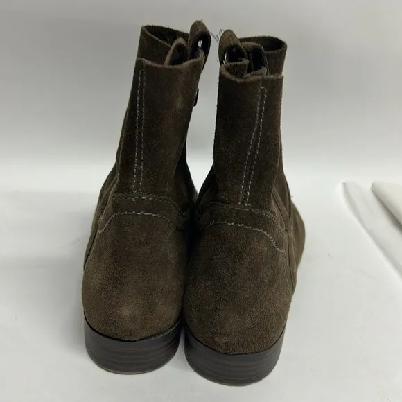Frye &amp; Co Size Womens 8 Boots Sarah Shortie green Suede Ankle Western Pull On