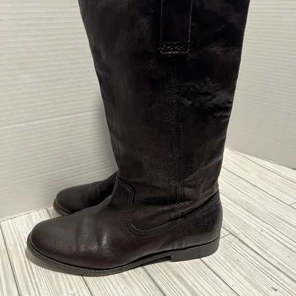 *Frye | Anna Mid Pull Pull On Slouch Boot Size 7