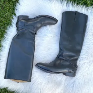 Frye black riding pull on boots 6