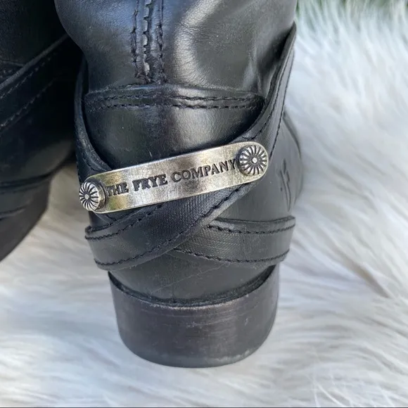 Frye black riding pull on boots 6