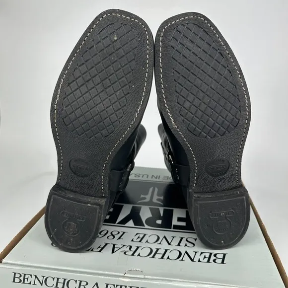 Frye Boots Mens 13 Black Leather Harness 8R Style 87400 Pull On w/ Box *READ*